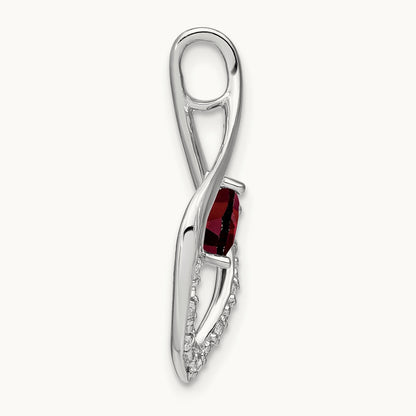 Garnet and Diamond Pendant — photo set