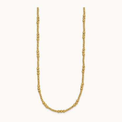 Diamond-cut Beaded 18in Necklace — 14K Yellow Gold