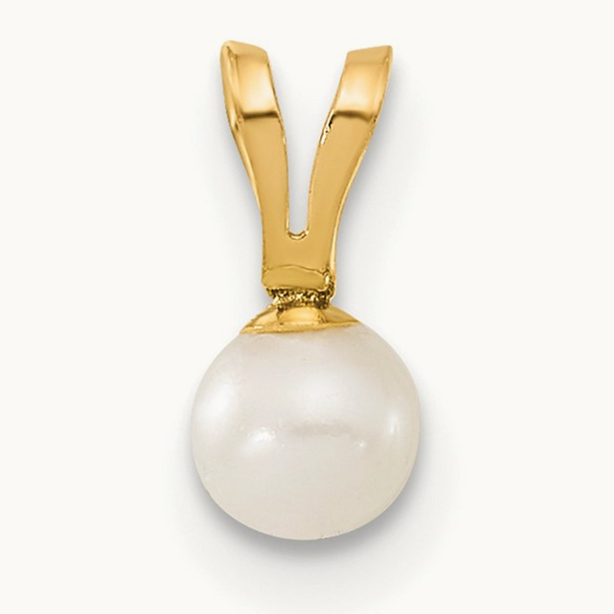 Children's 4- White FWC Pearl Pendant and Earring Set, 5mm, 14K