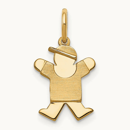 Mini Boy Joy Charm — 14K Yellow Gold