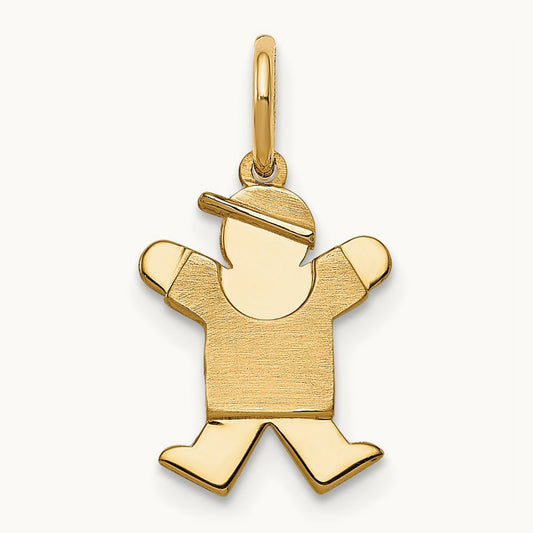 Mini Boy Joy Charm — 14K Yellow Gold