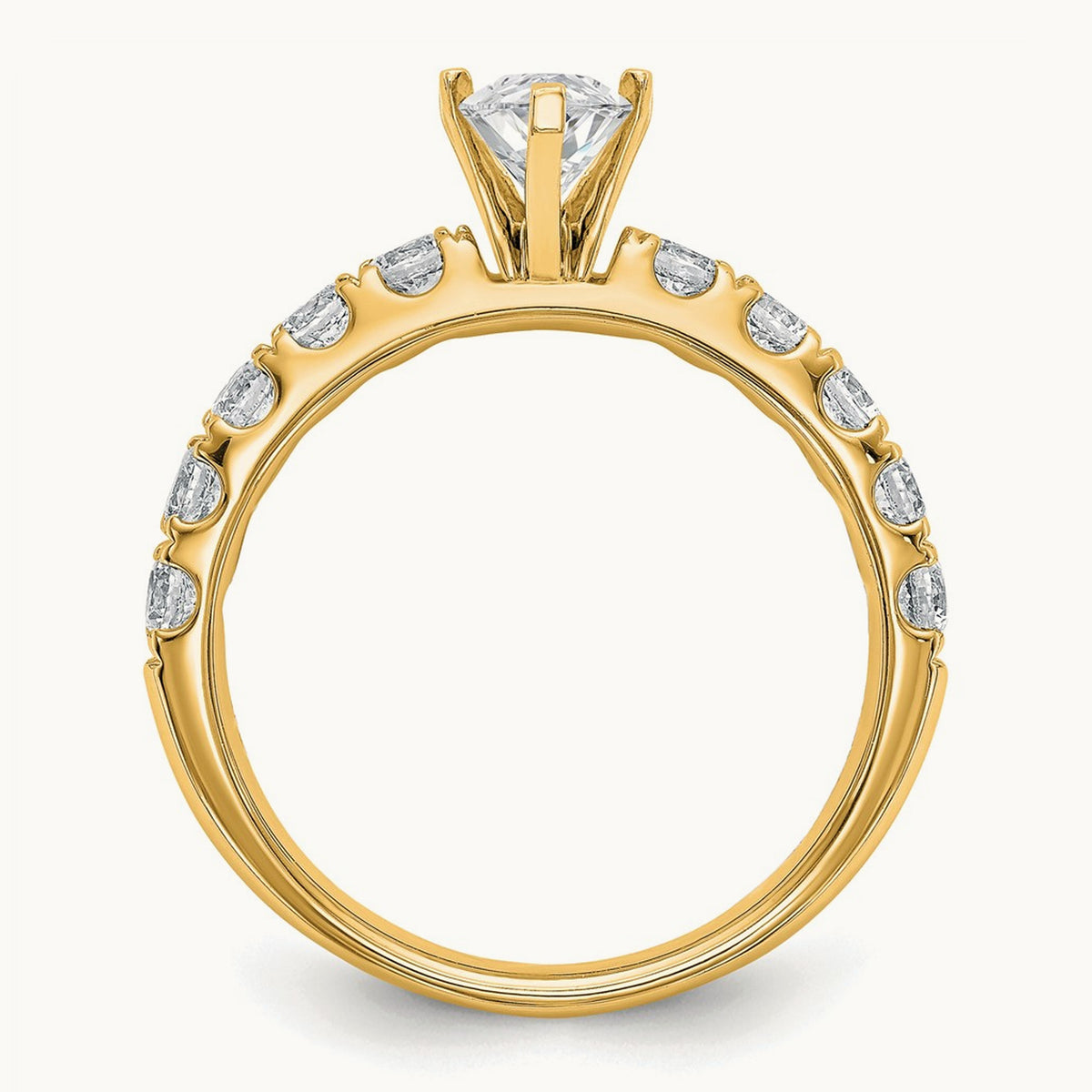 Marquise Engagement Ring — 14K Yellow Gold, 1 3/4 ct, 7