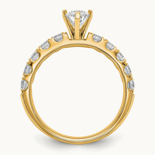 Marquise Engagement Ring, 1.75-2.75 ct tw Lab-Grown Diamond — 1 3/4 ct, 14K Yellow Gold
