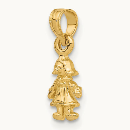 3-D MINI DOLL Charm, 14K