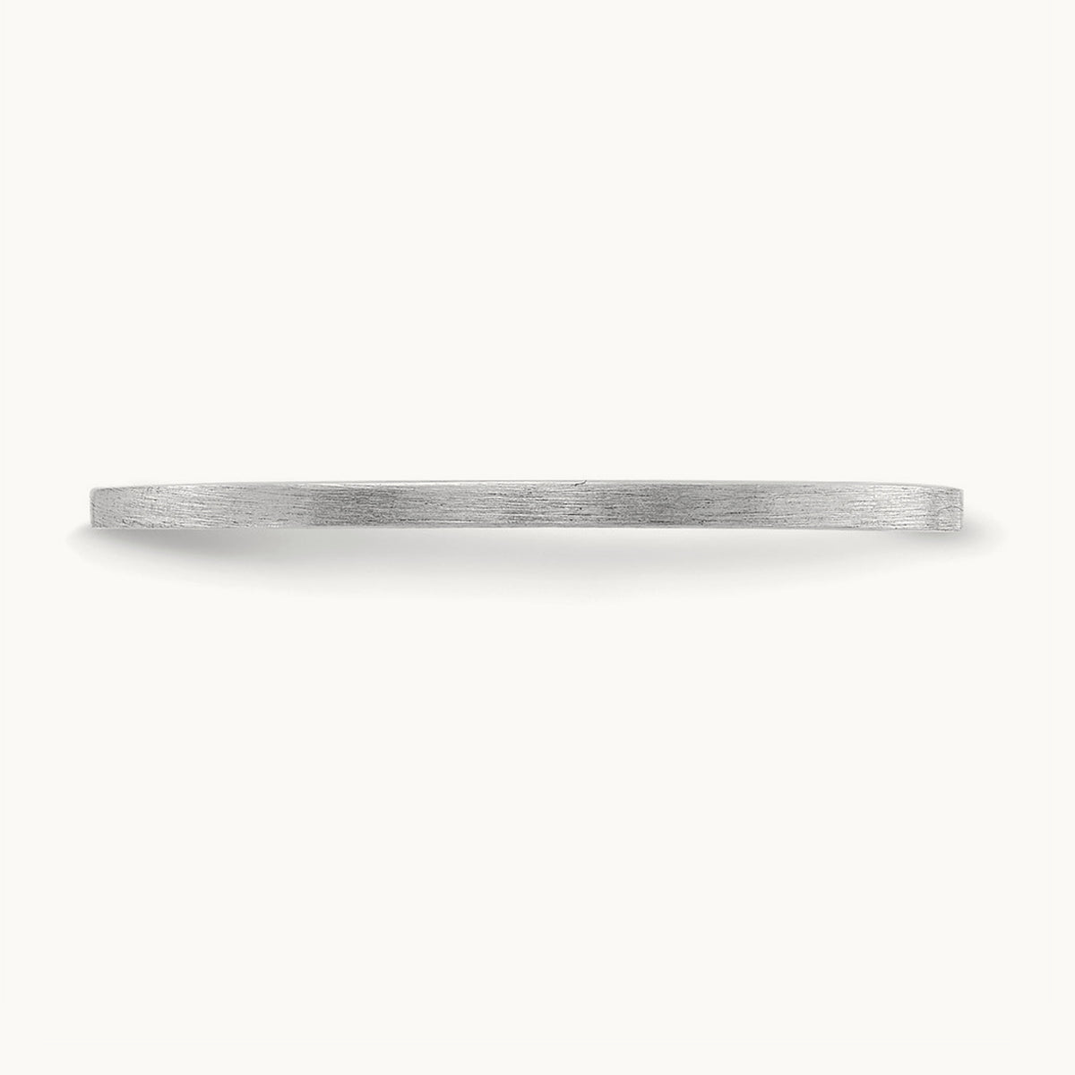 Flat Satin Stackable Band — 14K White Gold