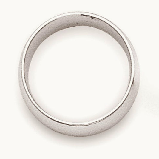 Half Round Band, 2mm, 10K White Gold
