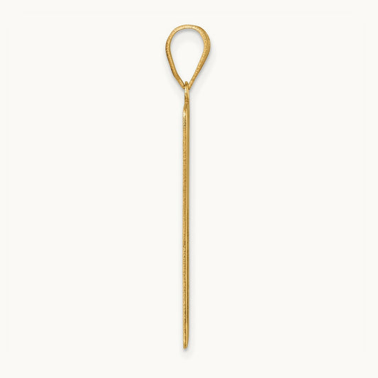 The Sun Tarot Card Pendant, 14K Yellow Gold