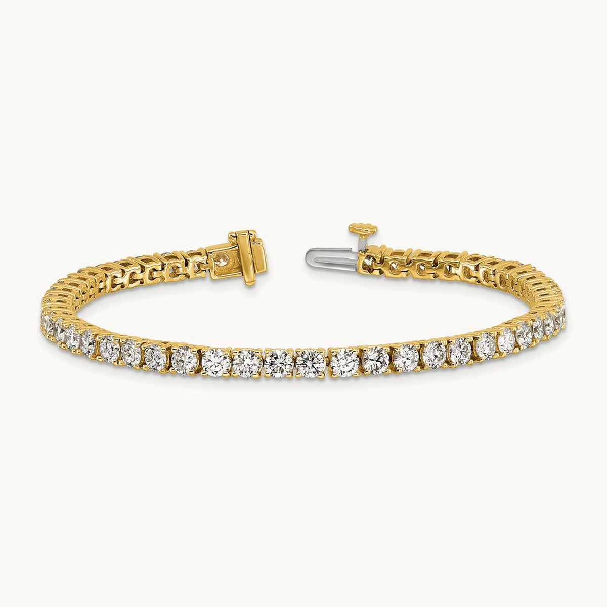 Tennis Bracelet, 7.00 ct tw Lab-Grown Diamond — 14K Yellow Gold