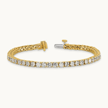 Tennis Bracelet, 7.00 ct tw Lab-Grown Diamond — 14K Yellow Gold