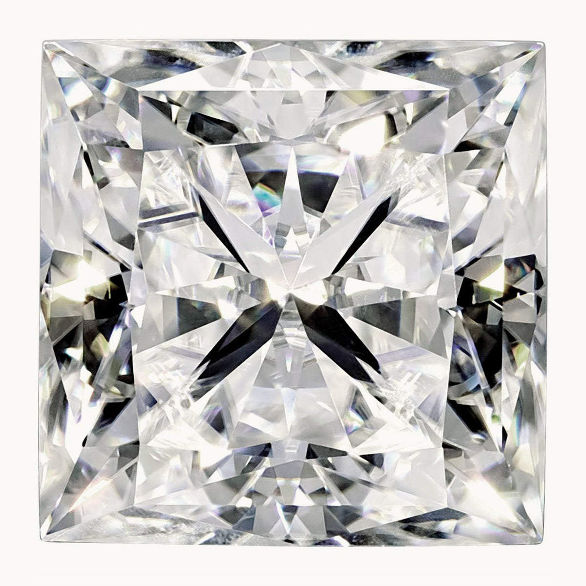 Square Brilliant True Light G-H-I Moissanite, 8mm