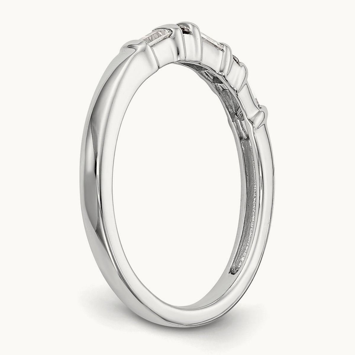 Diamond Wedding Band, 14K White Gold