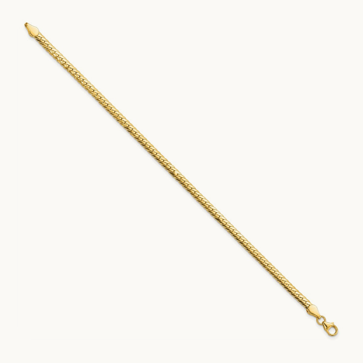 Polished 7in Fancy Link Bracelet, 14K