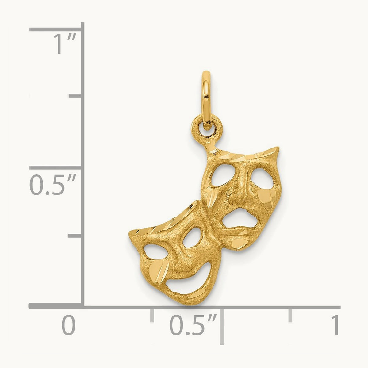 Comedy/Tragedy Charm, 14K
