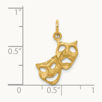 Comedy/Tragedy Charm, 14K