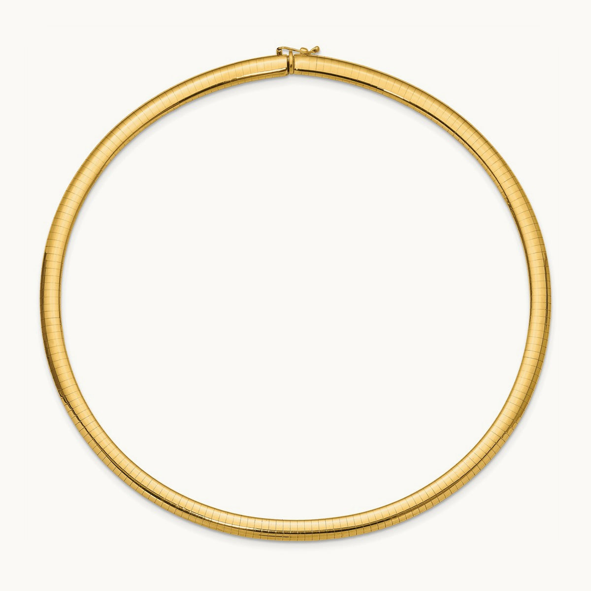 Domed Omega Necklace — 14K Yellow Gold, 16mm, 6mm