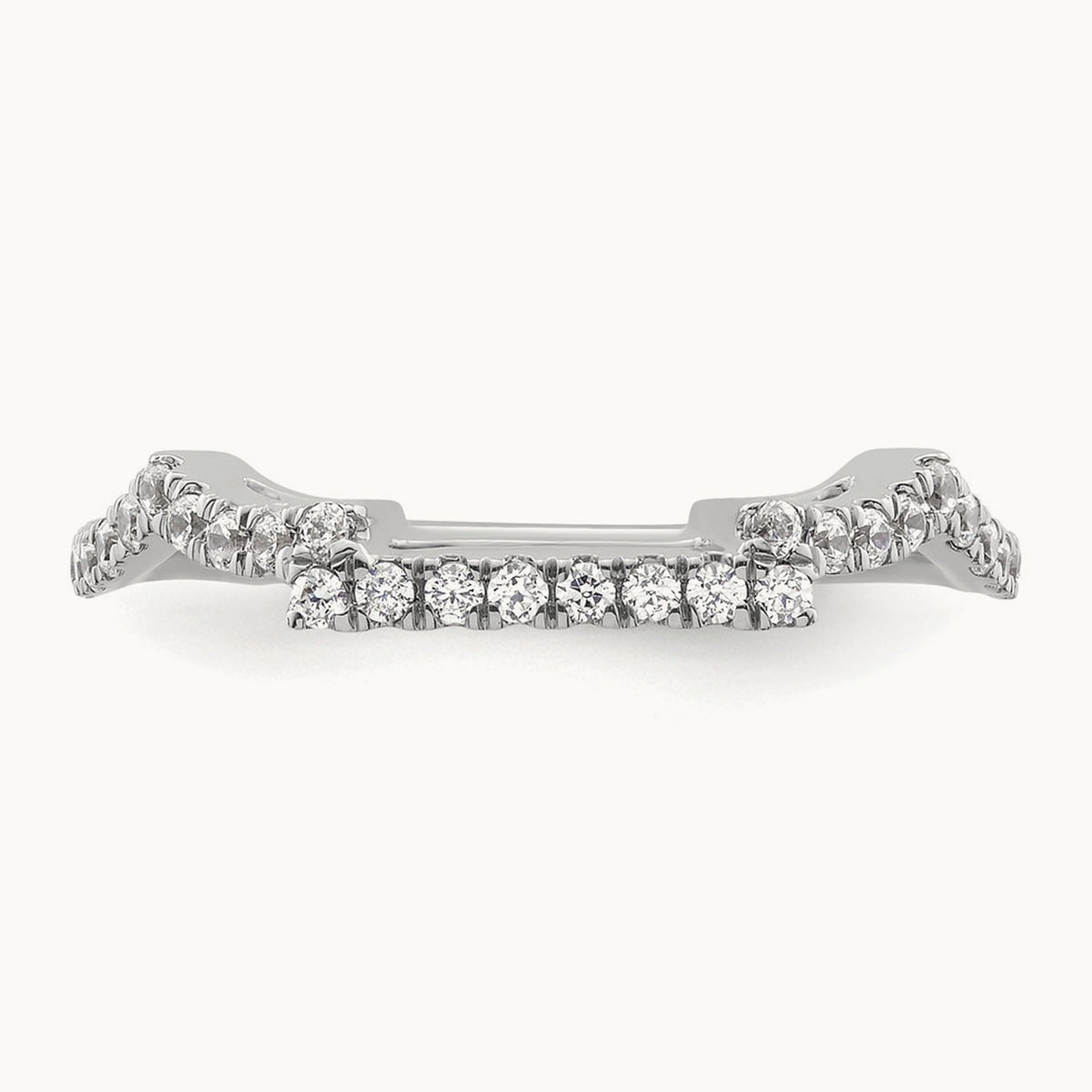 Notched Contour Wedding Band — 1/3 ct, 7
