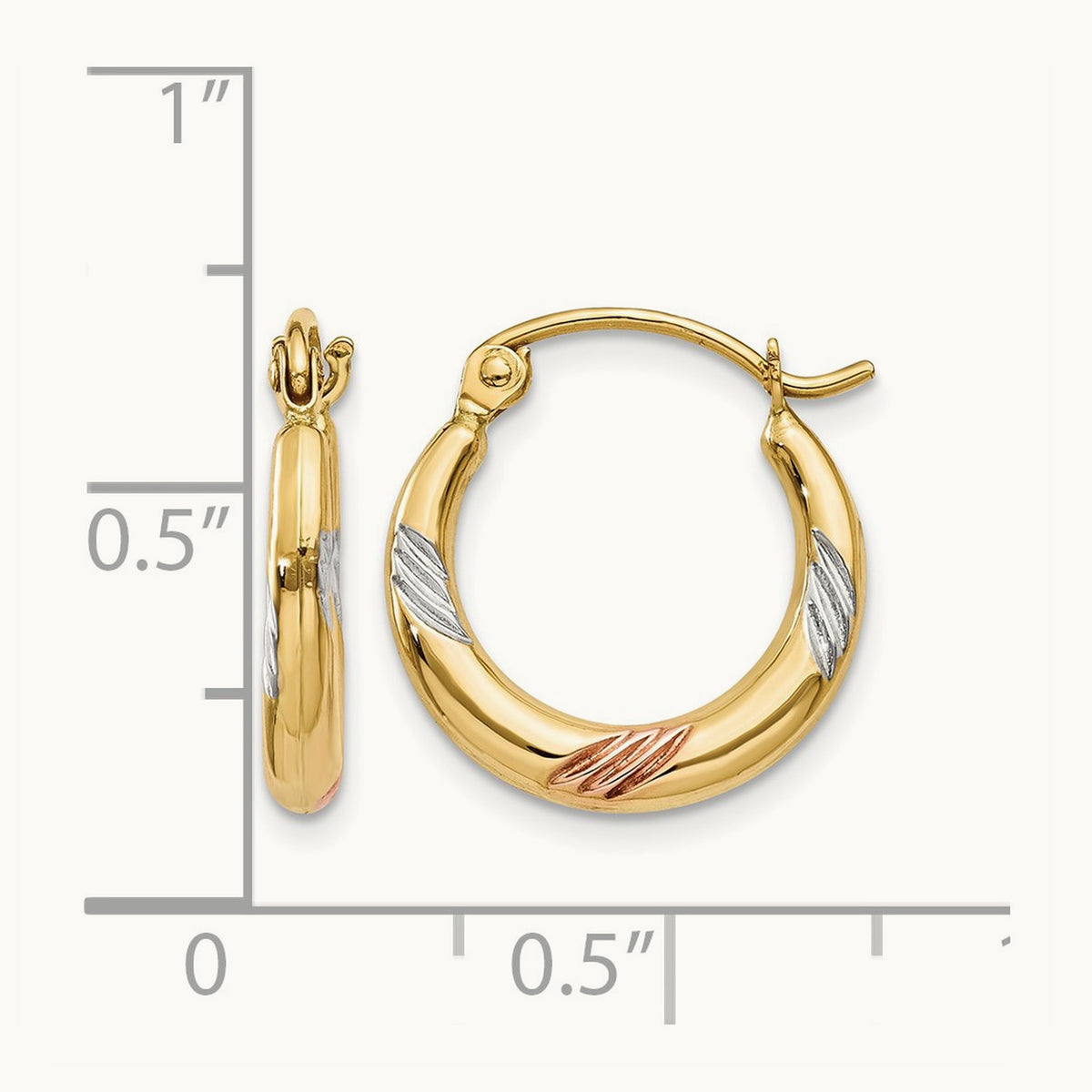 & & Polished & Textured Hoop Earrings — photo set