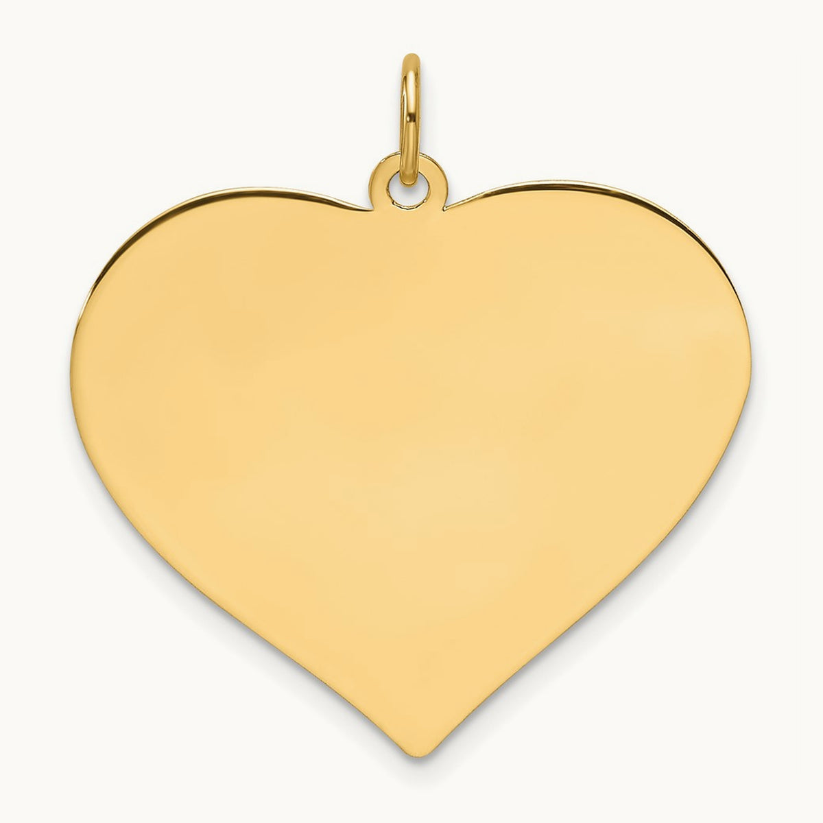 Plain .018 Gauge Engravable Heart Disc Charm — 31.3mm
