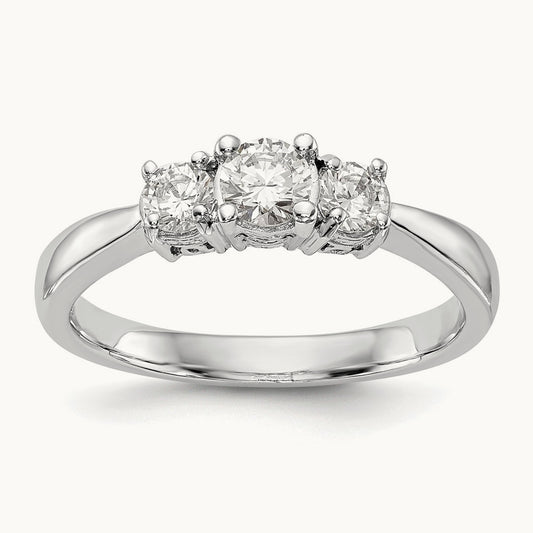 3-Stone Semi-Mount Engagement Ring, 0.25 ct tw