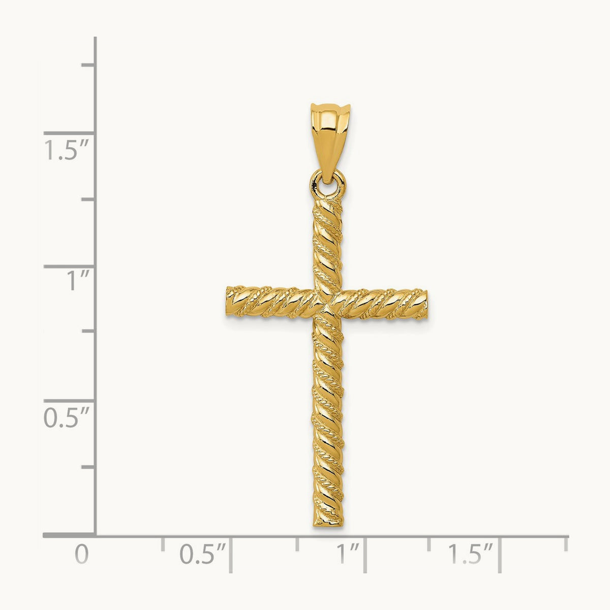 Twisted Cross Pendant — 37mm