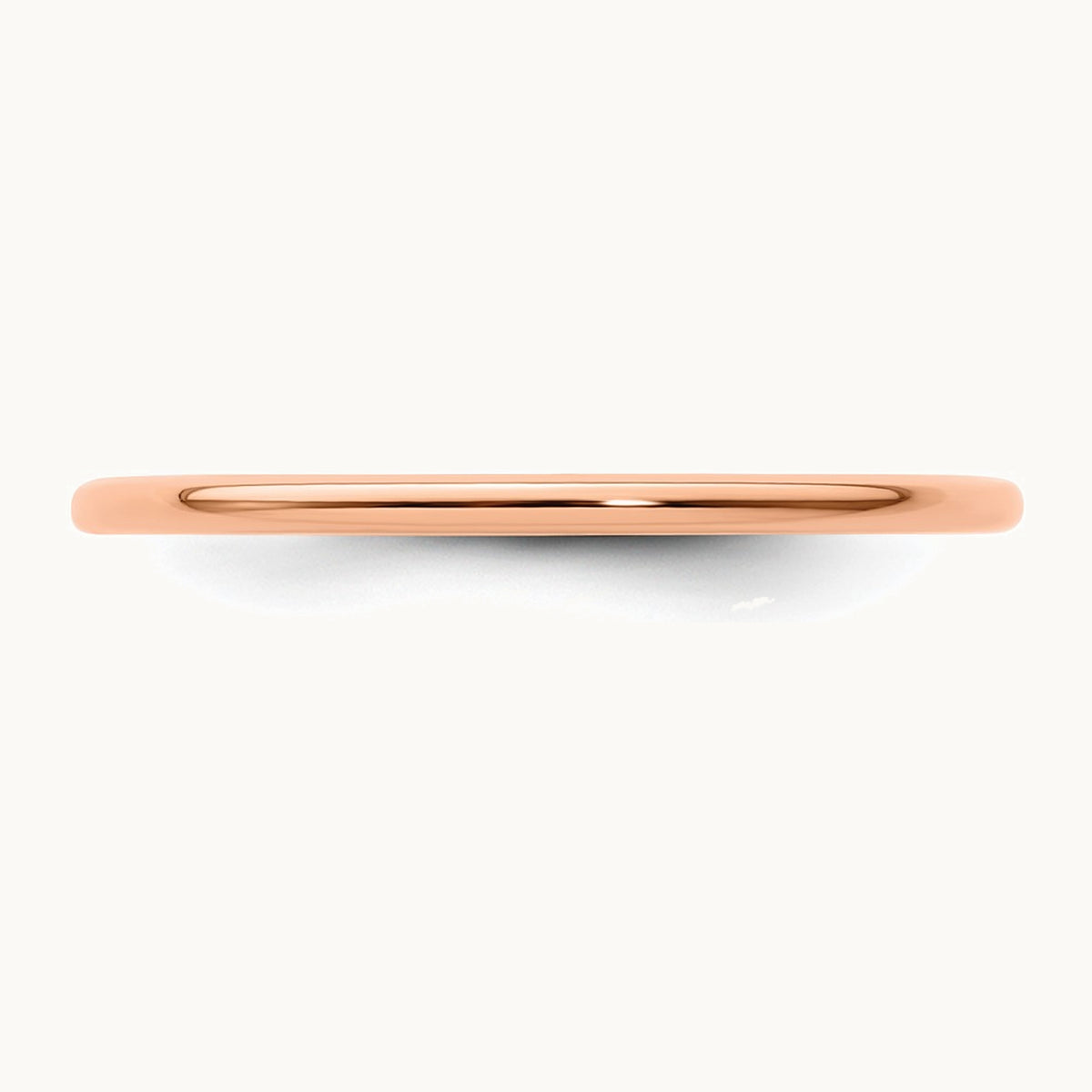 Half Round Stackable Band — 10K Rose Gold