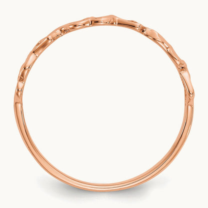 Heart Ring, 3mm wide in 14K Rose Gold