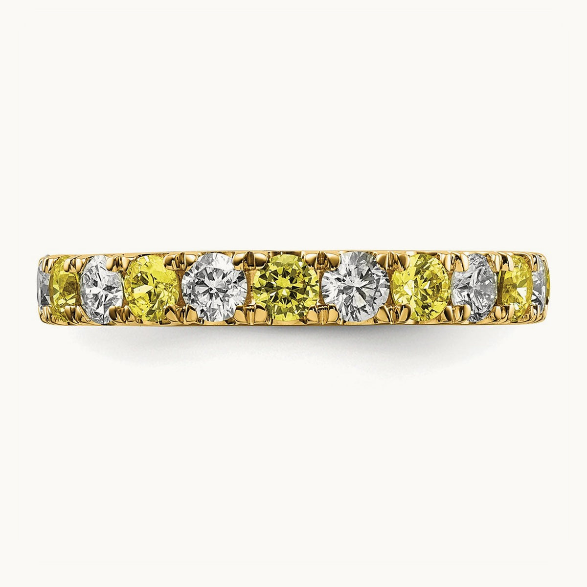 Created Yellow Sapphire Eternity Band — 14K Yellow Gold, 3.25 mm