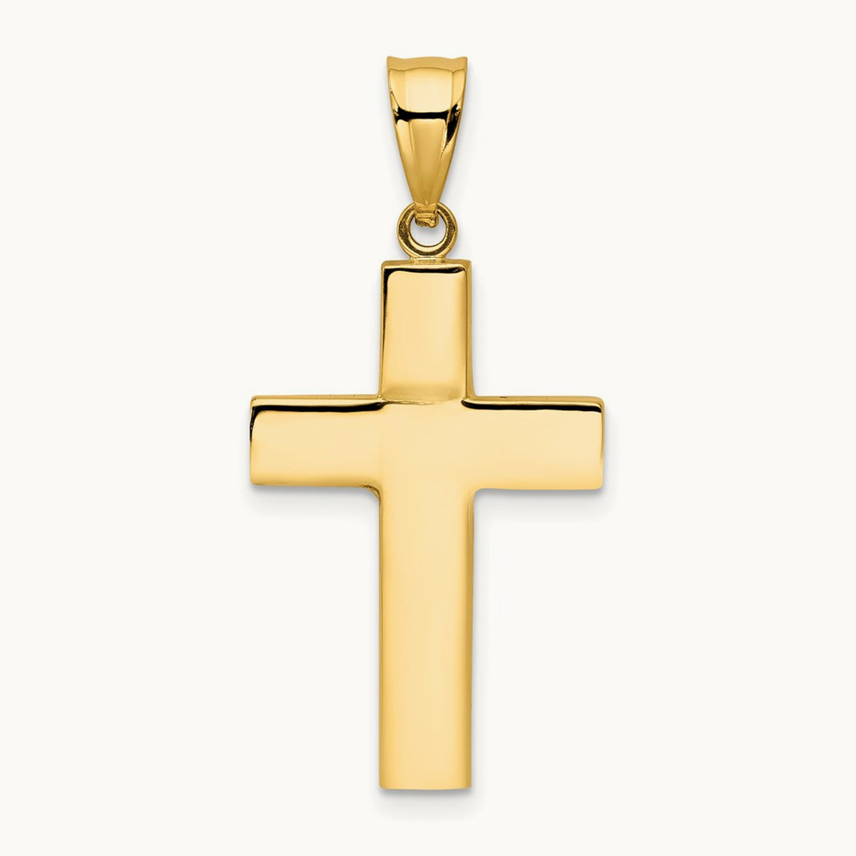 Hollow Cross Pendant, 14K