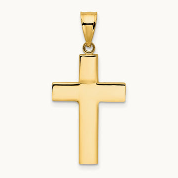 Hollow Cross Pendant, 14K