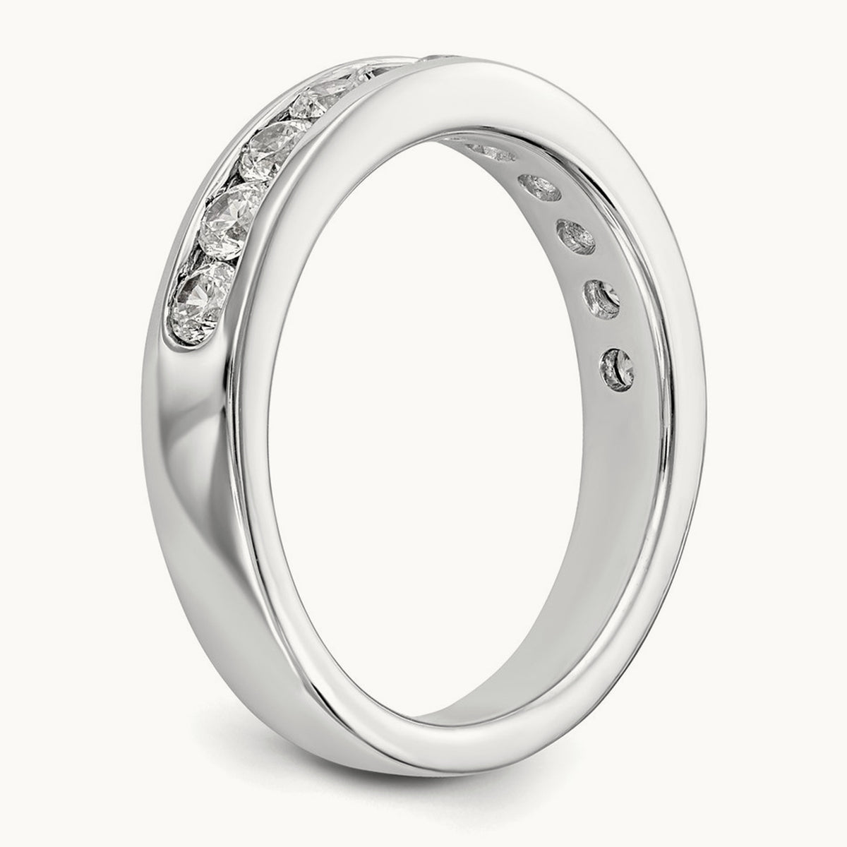 11-Stone Diamond Channel Band, Platinum