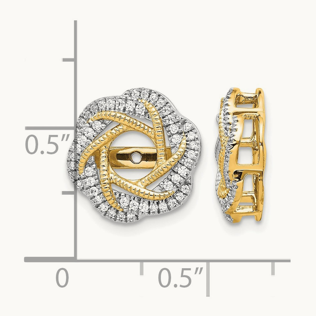 Diamond Jacket Earrings — 14K Yellow Gold