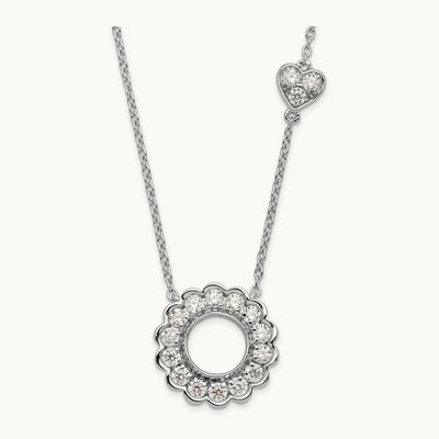 Heart & Circle Necklace, 0.75 ct tw Lab-Grown Diamond