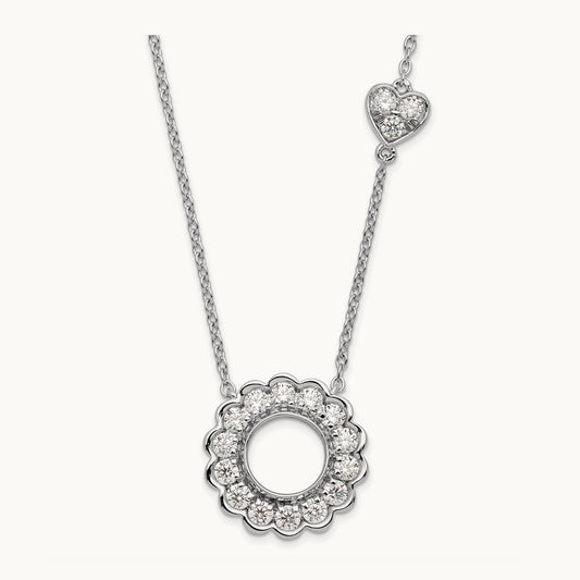 Heart & Circle Necklace, 0.75 ct tw Lab-Grown Diamond