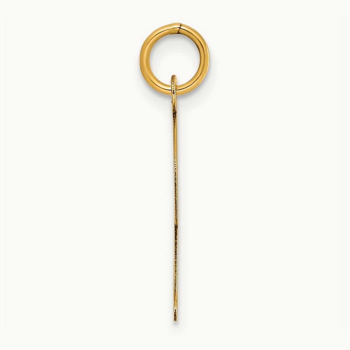 Large Script Initial Charm — 14K Yellow Gold, I