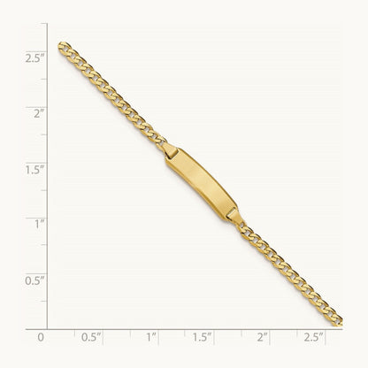 Curb Link ID Bracelet, 14K