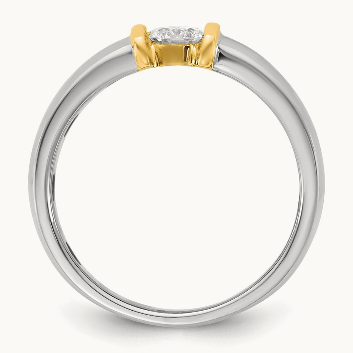 .33ct Ladies Diamond Wedding Band, 14K Two-tone