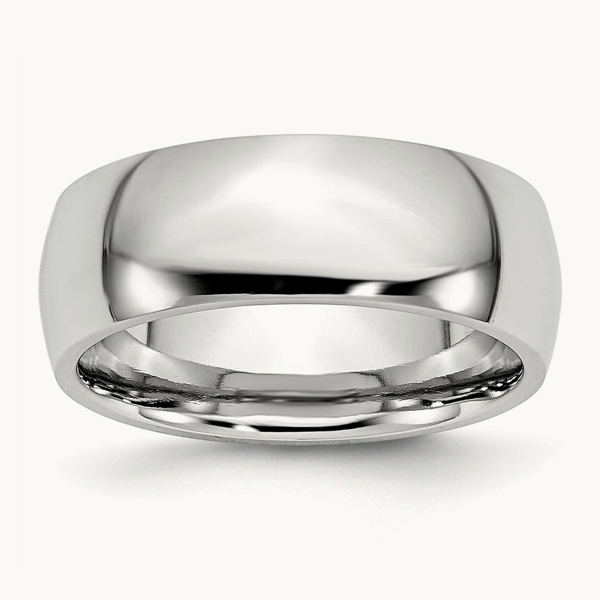 Cobalt Polished Half Round Band — 8mm (2)