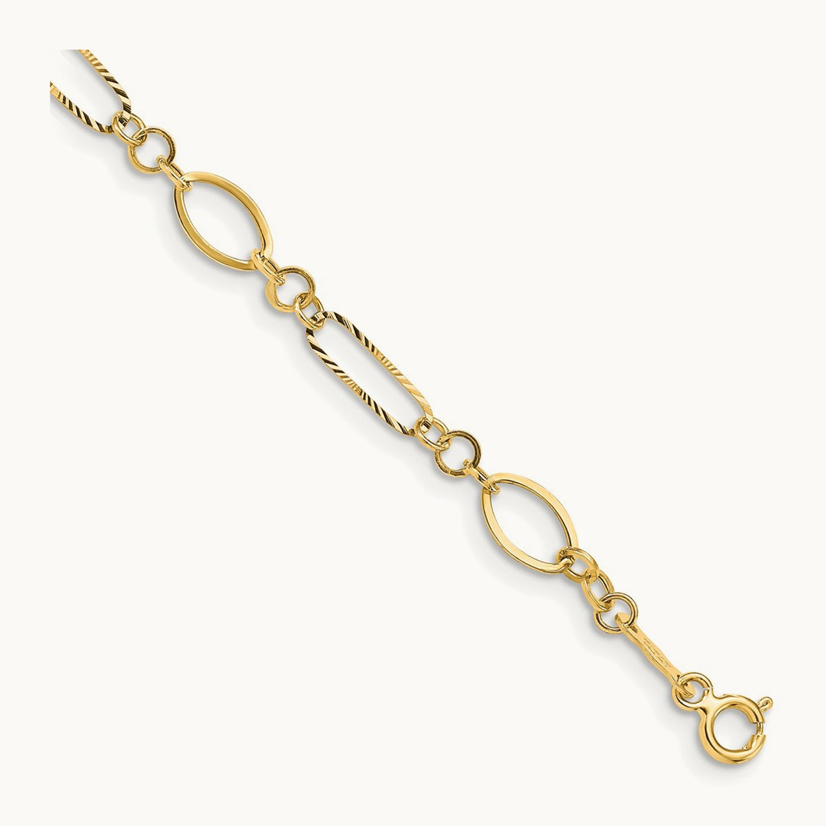 Oval Link Bracelet — 14K Yellow Gold