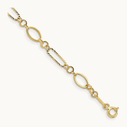 Oval Link Bracelet — 14K Yellow Gold