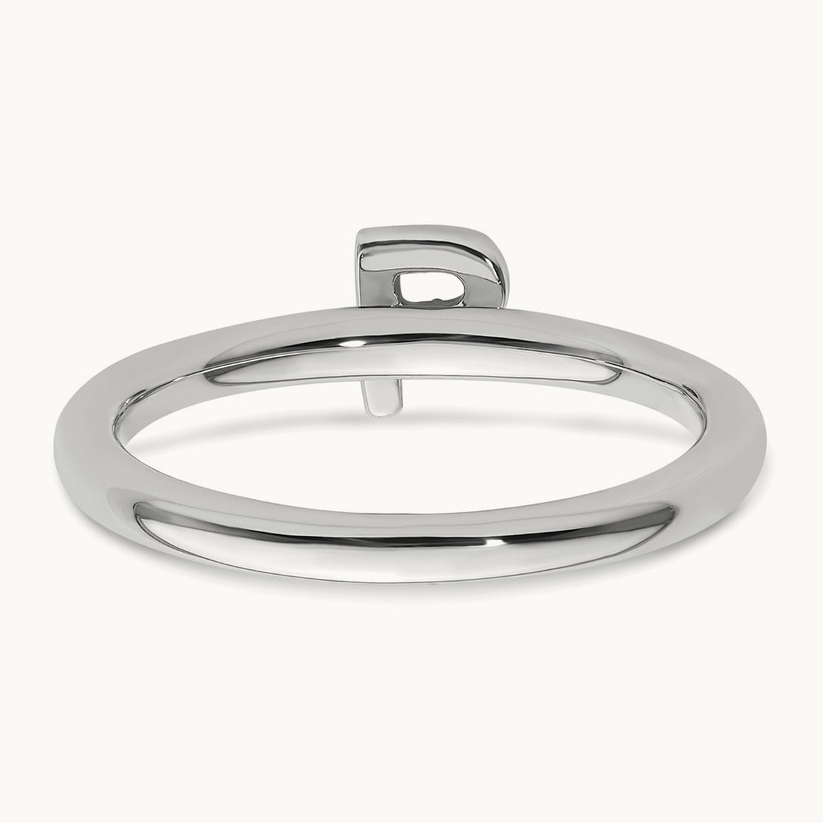 Stackable Diamond Ring — 14K White Gold, P