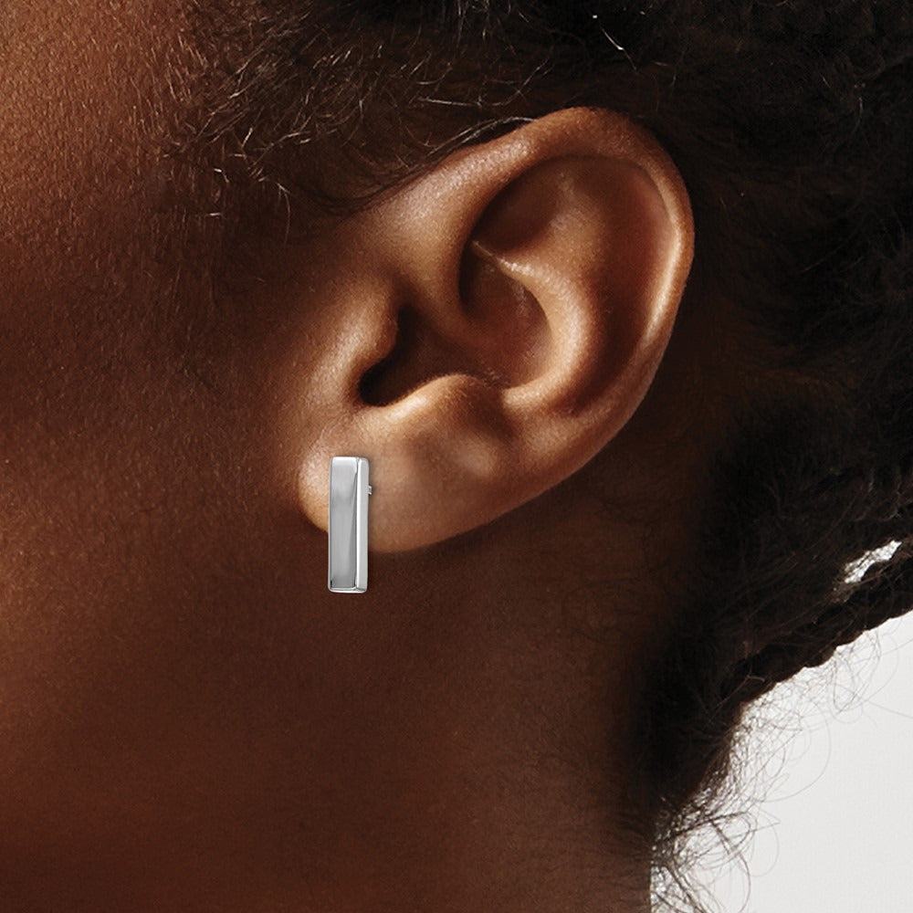 Polished Post Earrings — Leslie's — 10K White Gold