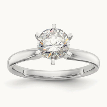 1.25ct. Lightweight Comfort-Fit 6-Prong Mounting, 14K White Gold