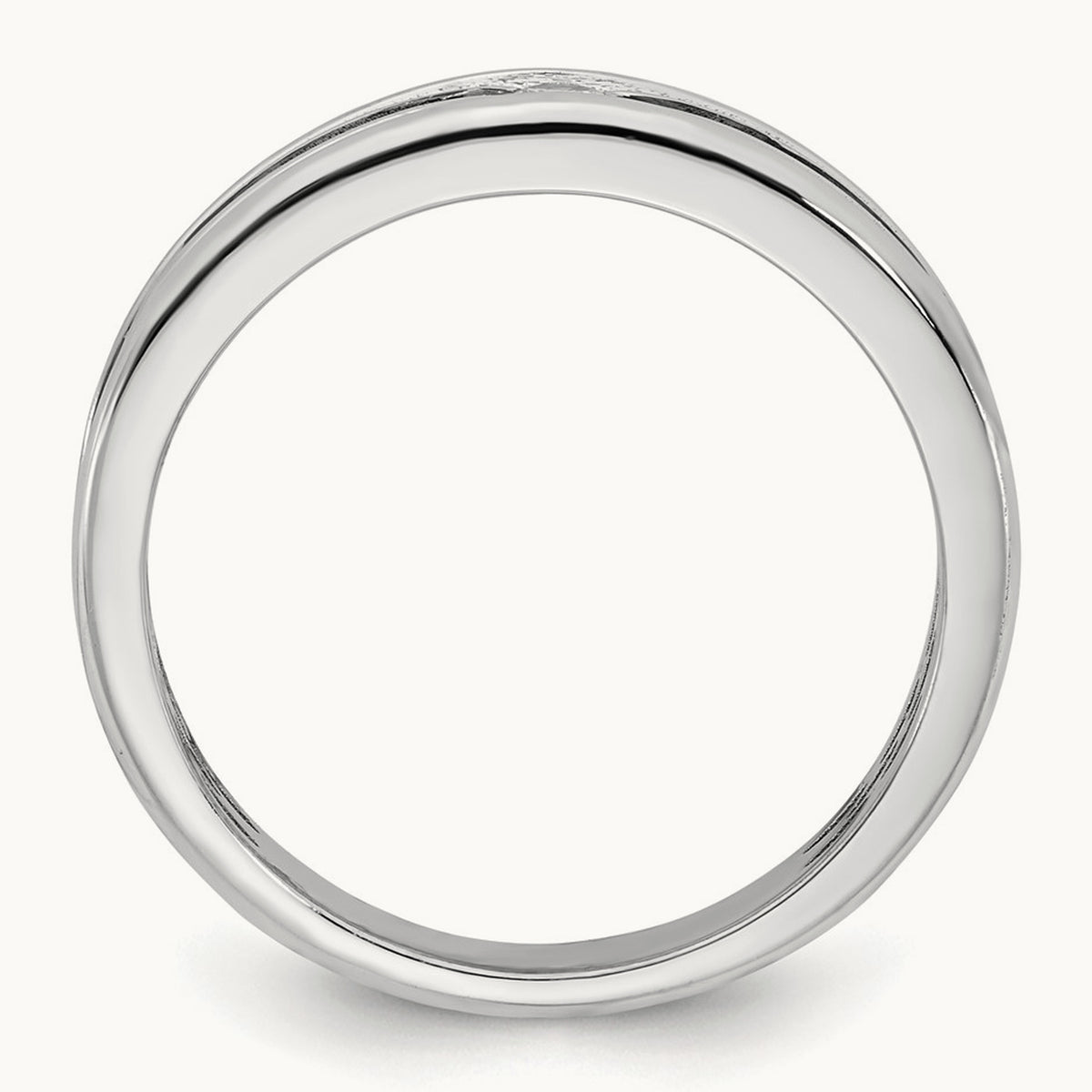 Setting: with White Rhodium IB Goodman Men's Diamond Ring Mounting, 14K Gold — 14K White Gold