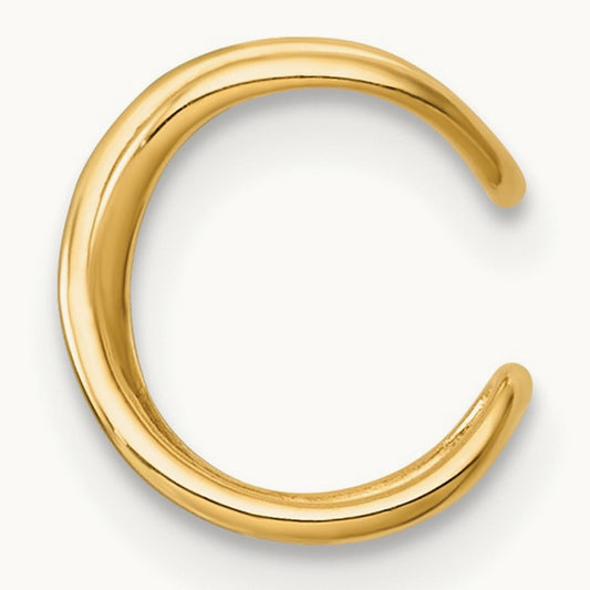Polished Criss Cross Single Ear Cuff, 14K