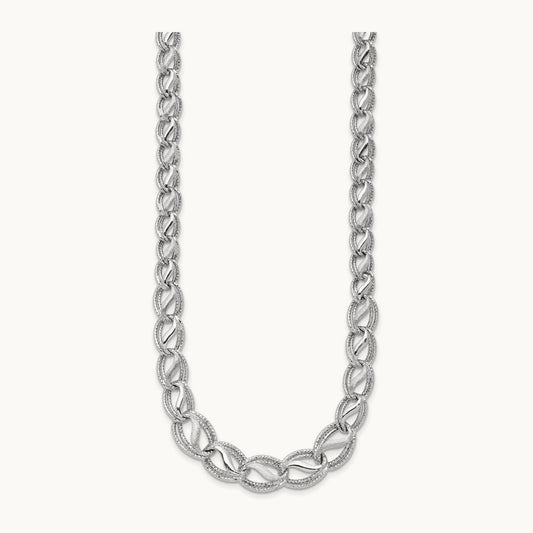 Diamond Cut Necklace, 14K White Gold