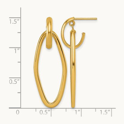 Polished Dangle Post Earrings — photo set