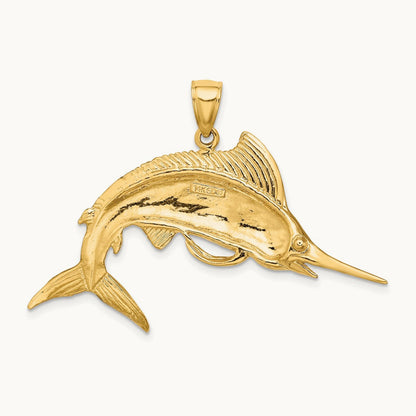 Marlin Pendant, 14K