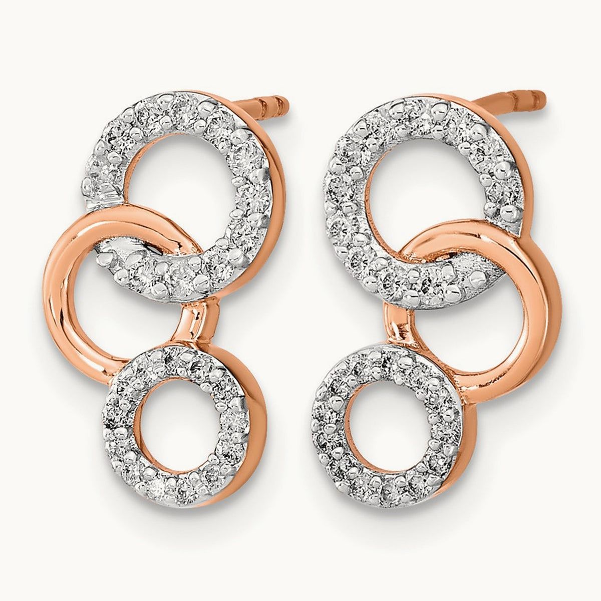 Diamond Circles Post Earrings — photo set