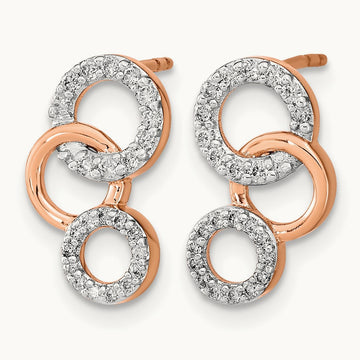 Diamond Circles Post Earrings — photo set