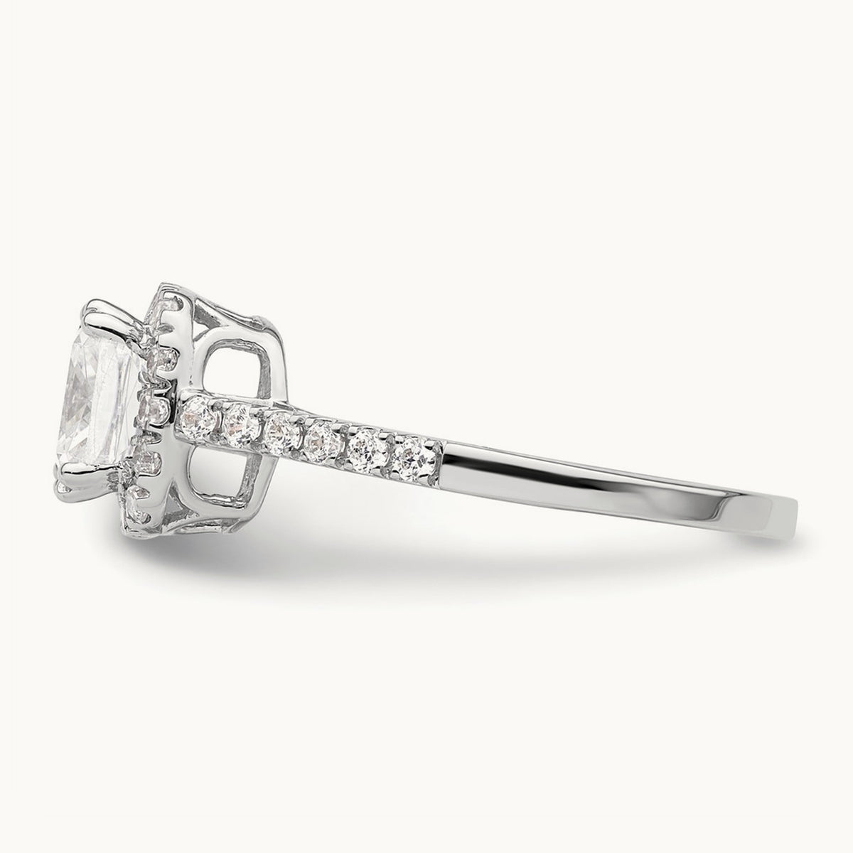 Cushion Semi-Mount Halo Engagement Ring — 2/5 ct, Standard, 7